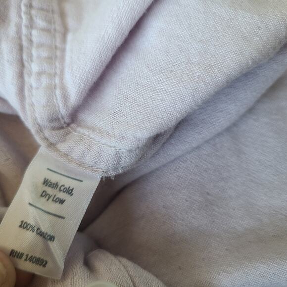 Marine Layer Augusta Button Down Light Purple Shirt Women's Size L - Picture 8 of 8